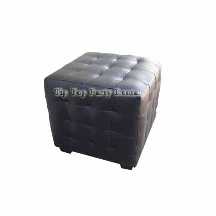 Black Square Ottoman 19 19