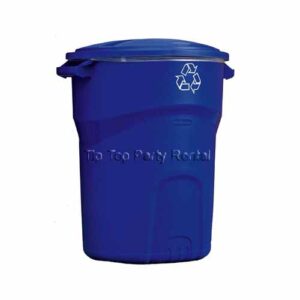 Blue Recycle Trash Can 32 Gallon