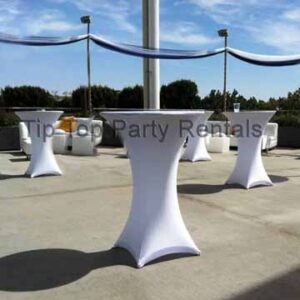 White Spandex Cocktail Table