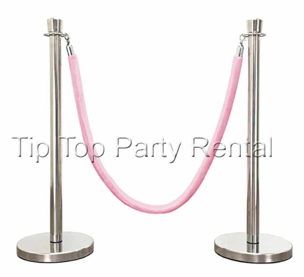 Stanchion with Pink Rope