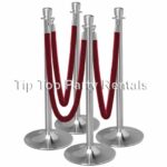 Tulip Stanchions with red ropes