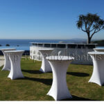 White Spandex Cocktail Tables