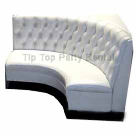 White Tufted Lounge Corner Sofas