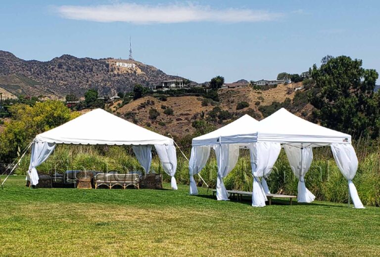 20x20 tent with leg swags