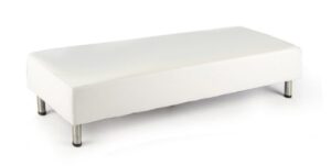 White Tufted Bench